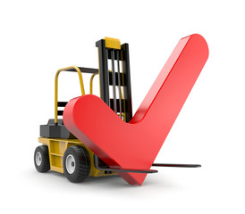 Forklift with check