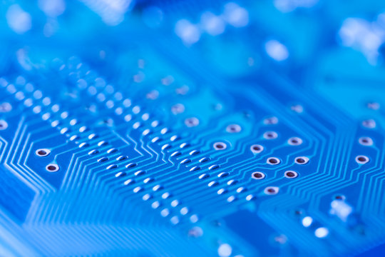 Closeup of computer CPU