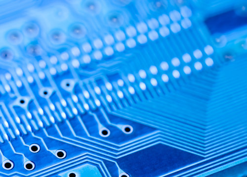 Closeup of computer CPU. Concept of technology.