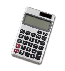 Calculator isolated on white background
