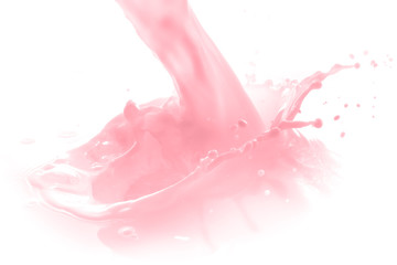 Fototapeta na wymiar strawberry milk splash