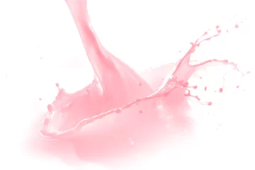 Cercles muraux Milk-shake strawberry milk splash