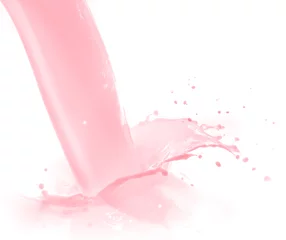 Photo sur Plexiglas Milk-shake strawberry milk splash