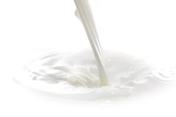 Schapenvacht deken met patroon Milkshake melk plons