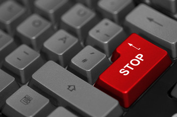 Taste STOP rot key Tastatur