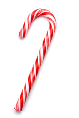 Christmas candy cane isolated on white