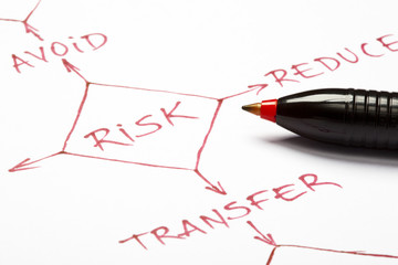 Risk Management Flow Chart Concept Written On Paper