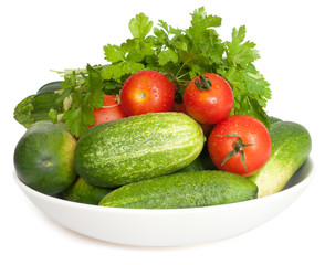Fresh Vegetables on Plate
