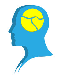 Silhouette of human head. Psychological concept: mental health