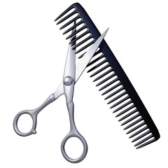 Coiffeur - Scissors and comb