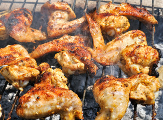 barbecue grilling at  weekend