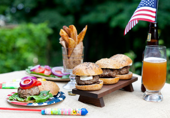 Buffalo Hamburger on Whole Wheat Bun