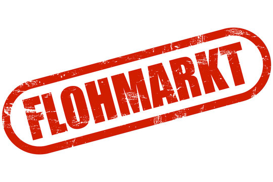 Grunge Stempel rot FLOHMARKT