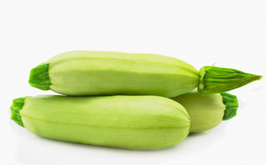 fresh vegetable marrow isolated on white background