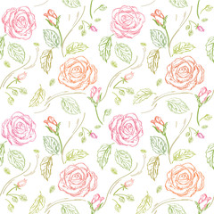 seamless abstract background with roses