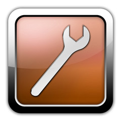 Bronze Glossy Square Icon 