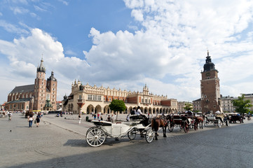 Fototapeta Old Town square in Krakow, Poland obraz