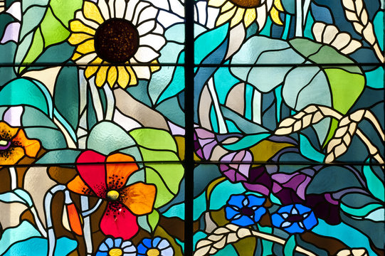 Stained galss winow detail