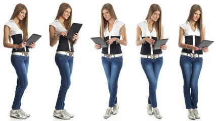 Beautiful Woman With Tablet Computer