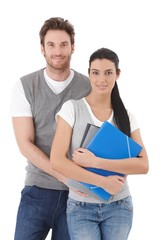 Attractive young couple smiling