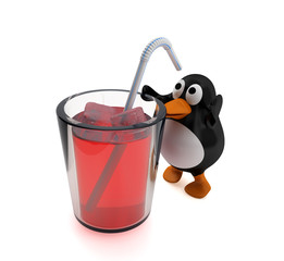 Pinguin mit Drink