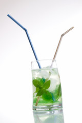 Tall drink with mint and ice