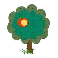 Felt apple tree