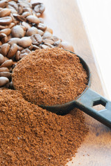 Ground coffee