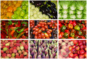 Mix of fruit and vegetables