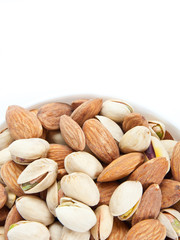 bowl with almonds and pistachios 4