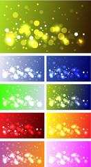 Sparkling background collection. Vector bokeh effect