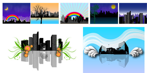 Urban Skyline Background Designs