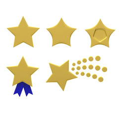 Obraz premium Star set - gold