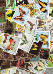 A Collection of Butterfly Stamps
