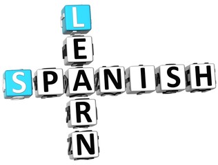 3D Learn Spanish Crossword