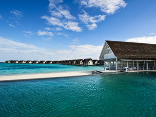 over water house in beach resorts