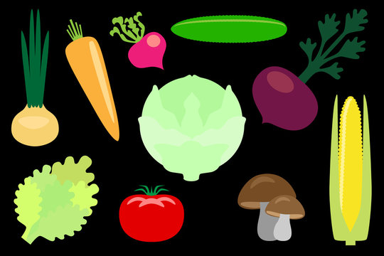 picture of vegetables and mushrooms