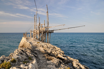 TRABUCCO, BAIA DI MANACORE, PUGLIA, ITALIA