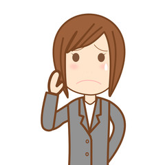 汗をかくビジネスウーマン