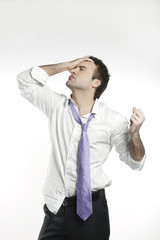 distraught young man