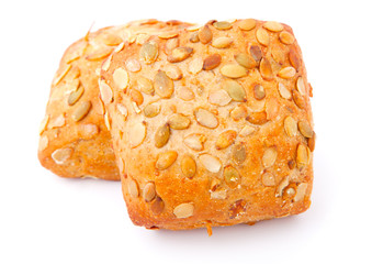 tasty bun, isolated on a white background