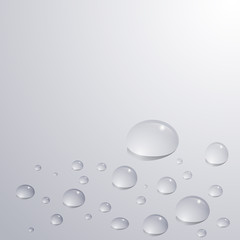 Sfondo grigio con gocce d'acqua - Background with water drops