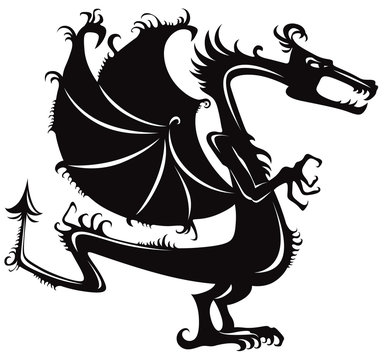 Dragon. Vector illustration.