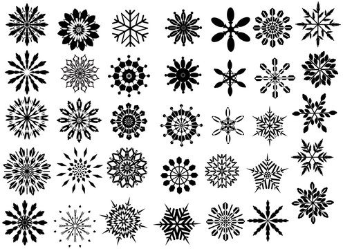 Creative Snowflakes Elements