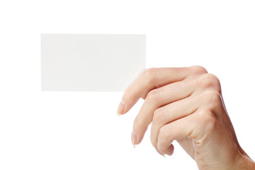 Obraz premium In the women 's hand card