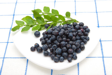 blueberry on a saucer