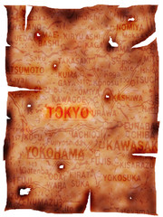 Tokyo Japan Landkarte