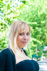 woman outdoors portrait in the streets