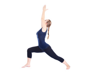 Obraz premium Yoga virabhadrasana I warrior pose