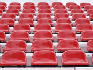 Obraz premium red stadium seats